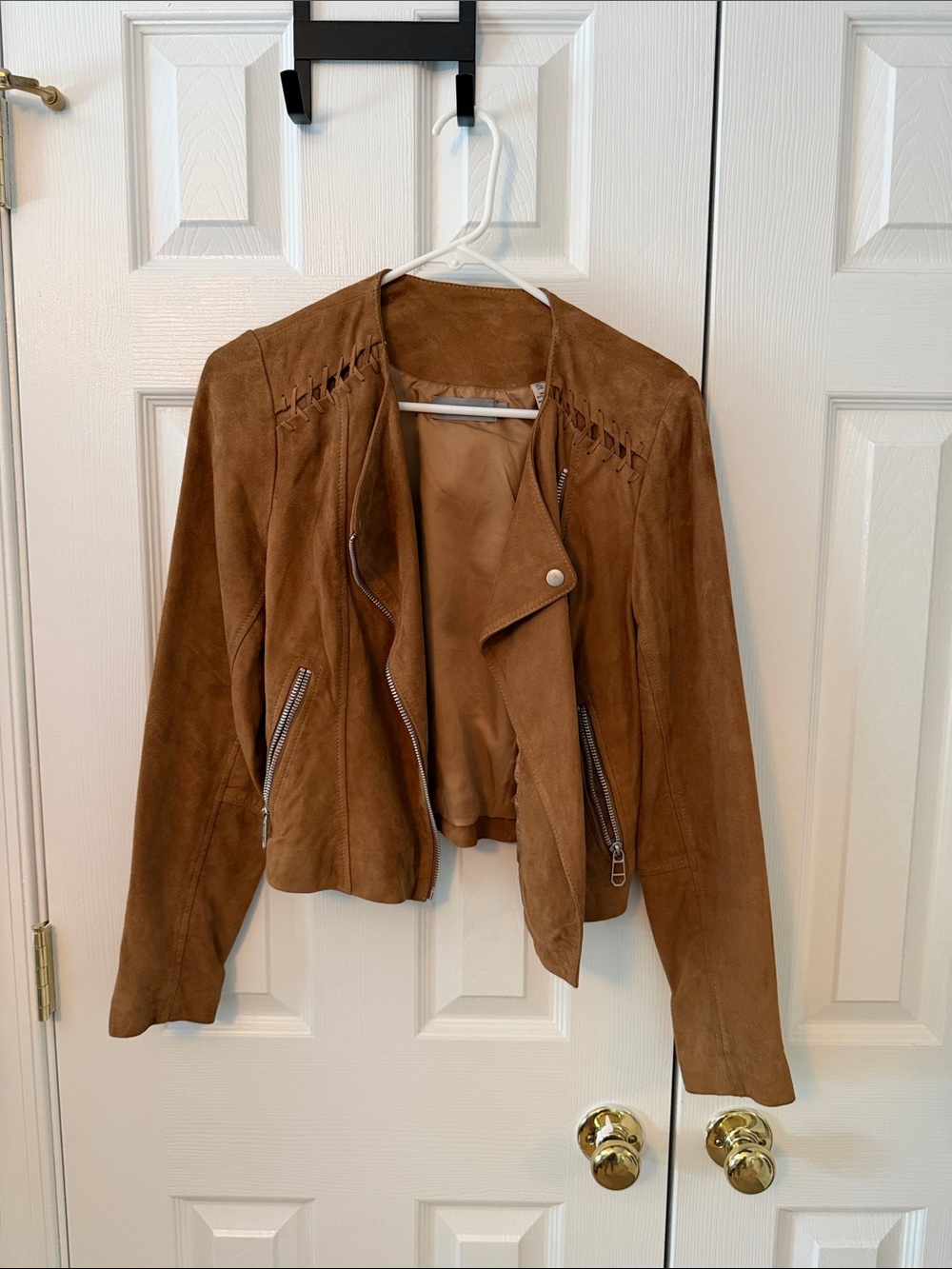 Liebeskind Cognac Suede Moto Jacket